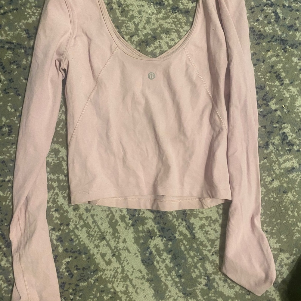 Lululemon Athletica Light Pink Long Sleeve Top